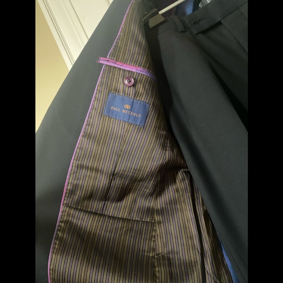 PAUL BETENLY CERAMICA Roberto Blazer 38R Roma Pant 31R Modern Slim Suit Charcoal - Picture 6 of 16